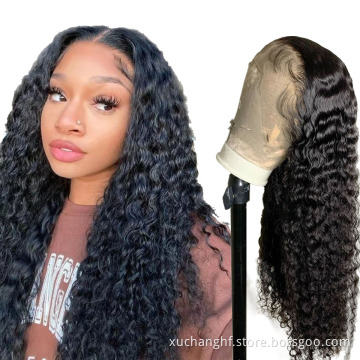 Virgin Raw 100% Human Hair 13X6 Hd Lace Front Wigs Water Wave Lace Frontal Wig for Women